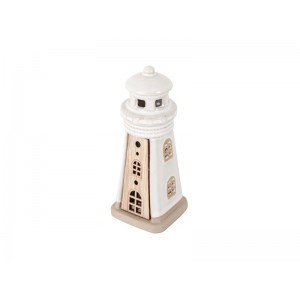 faro ceramica e legno con led