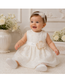 Abito elegante bimba panna