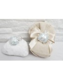 coccinella bianca rosa celeste con strass coccinella bianca rosa celeste con strass