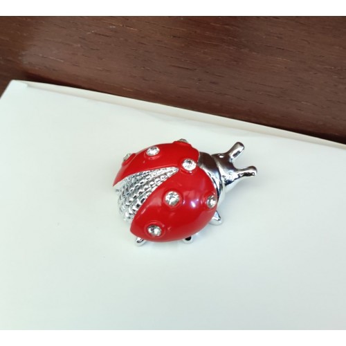 coccinella rossa con strass