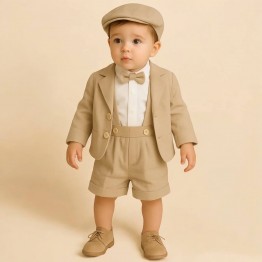 abito per bimbo estivo beige 