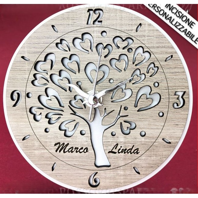 Bomboniera orologio albero personalizzabile grande