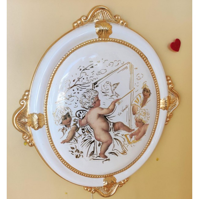 Quadro medaglione angeli via veneto