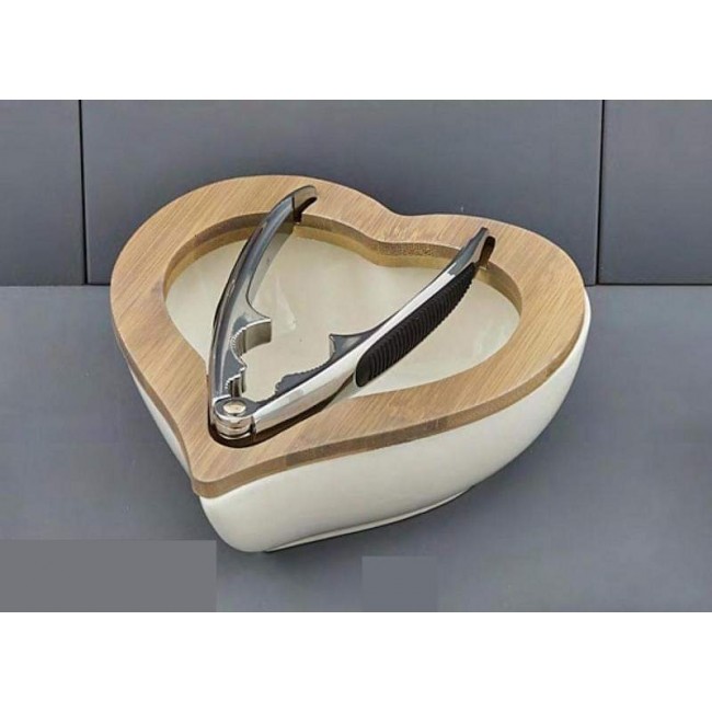 Bomboniera set noci coppa cuore Bomboniera set noci coppa cuore
