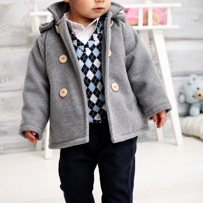 Cappotto per bimbo grigio