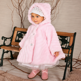 Pelliccia rosa bianca