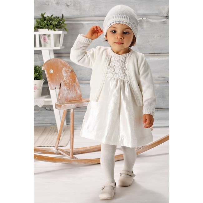 Abito per bimba color crema cangiante