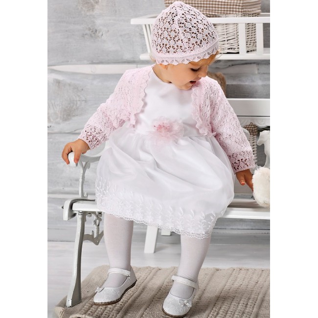Abito per bimba con pizzo e chiffon