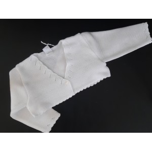 giacca bianca in cotone bimba