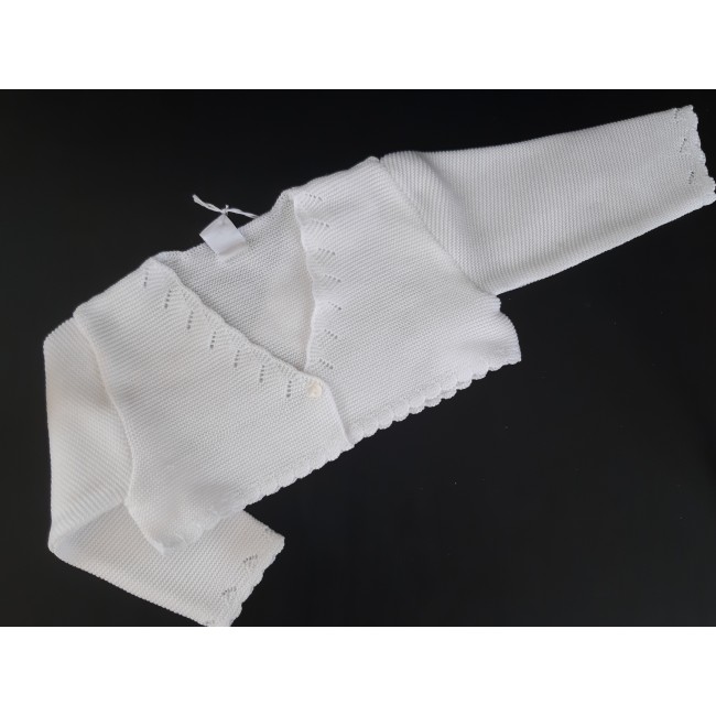 Giacca bianca in cotone bimba Giacca bianca in cotone bimba