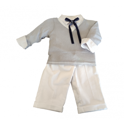 completo bimbo con maglioncino grigio completo bimbo con maglioncino grigio