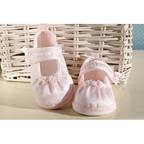 scarpette bimba in raso rosa 
