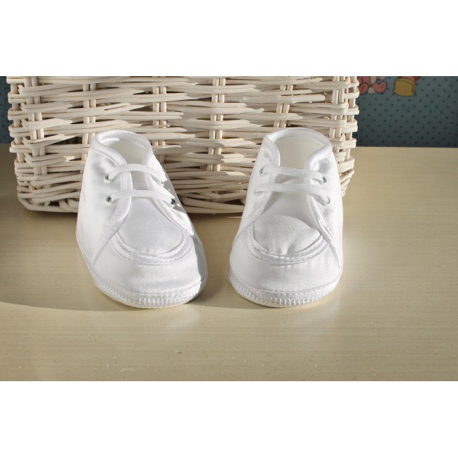 Scarpe bimbo in raso bianco Scarpe bimbo in raso bianco
