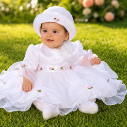 Abito per bimba decorato con roselline