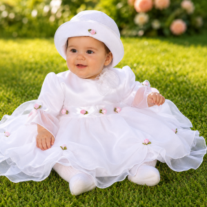 Abito per bimba decorato con roselline