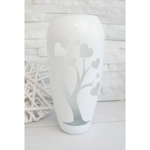 vaso vetro albero con cuori