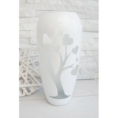 vaso vetro albero con cuori