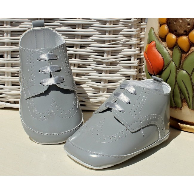 Scarpe bimbo laccate grigio Scarpe bimbo laccate grigio
