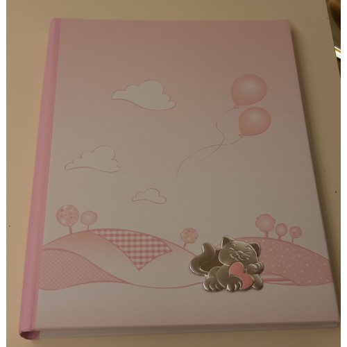 album cuori gattino rosa 20X25