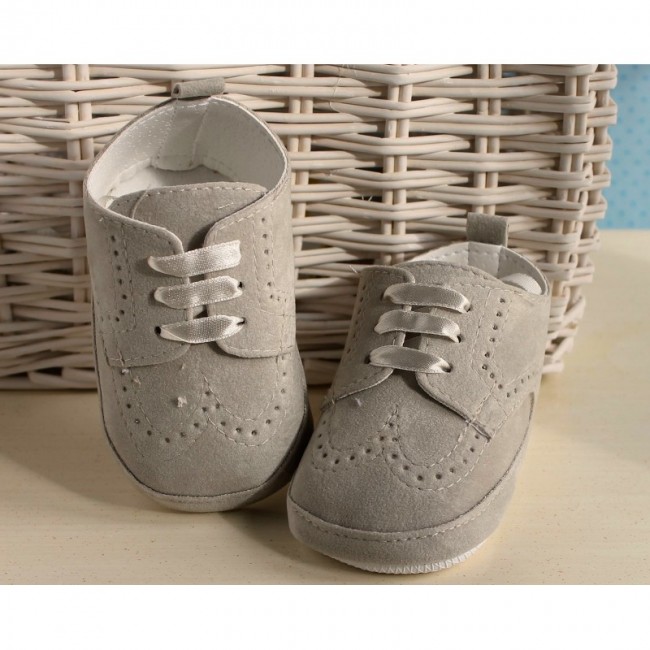 Scarpe bimbo scamosciate beige