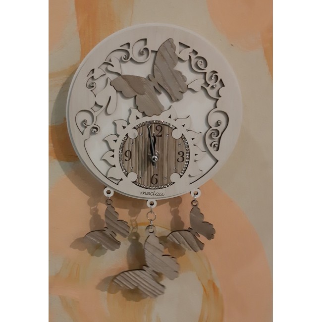 Bomboniera orologio in legno da muro 