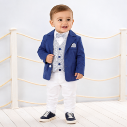 Abito bimbo con giacca blu