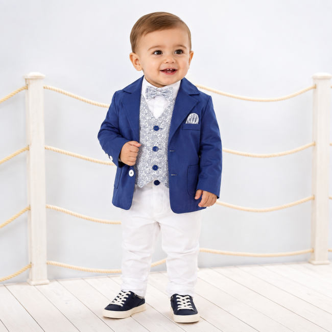 Abito bimbo con giacca blu Abito bimbo con giacca blu