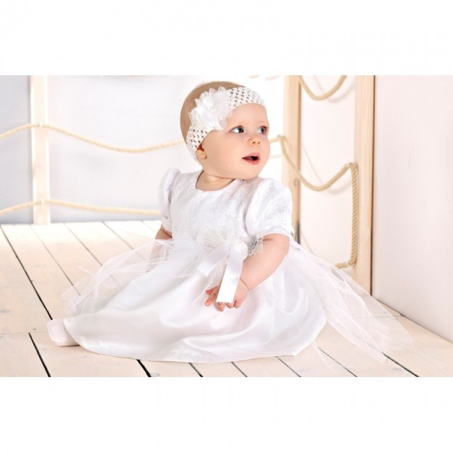 Abito bianco pizzo e tulle Abito bianco pizzo e tulle