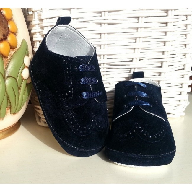 Scarpette bimbo scamosciate blu