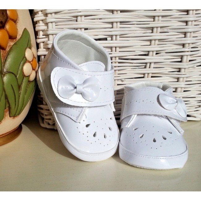 Scarpette bimba bianco laccato