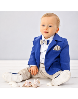 Abito bimbo beige-blu
