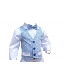 gilet elegante fantasia blu 