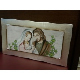sacra famiglia in legno