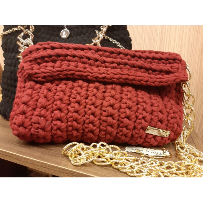 Borsa pochette fatta a mano bordeaux Borsa pochette fatta a mano bordeaux