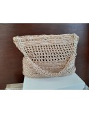 borsa fatta a mano con fiore removibile