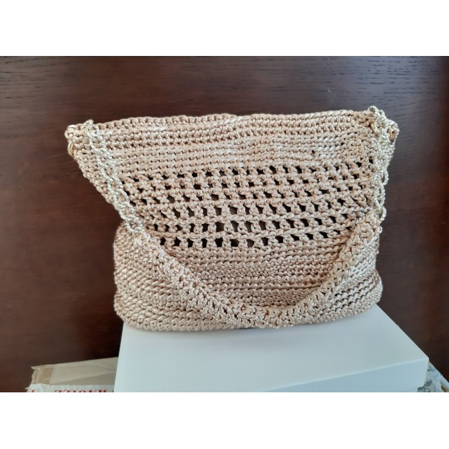Borsa fatta a mano con fiore removibile