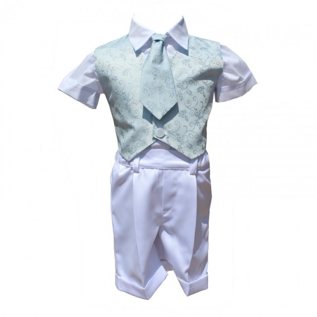 Abito estivo con gilet celeste Abito estivo con gilet celeste