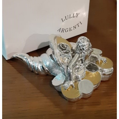 cornucopia argento con dea della fortuna cornucopia argento con dea della fortuna