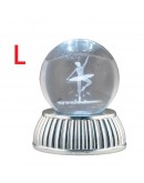 globo lampada led su base argento