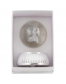 globo lampada led su base argento