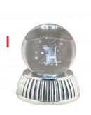globo lampada led su base argento