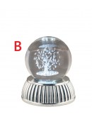 globo lampada led su base argento