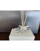 profumatore fiore cristallo con farfalla