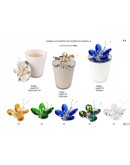 candela con fiore farfalla cristallo  candela con fiore farfalla cristallo