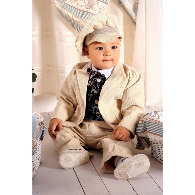 Abito bimbo con gilet bordeaux Abito bimbo con gilet bordeaux