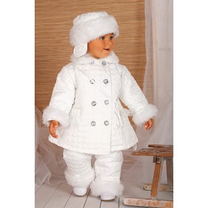 abito per bimba invernale bianco