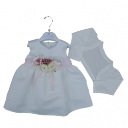 vestito avorio con fiori