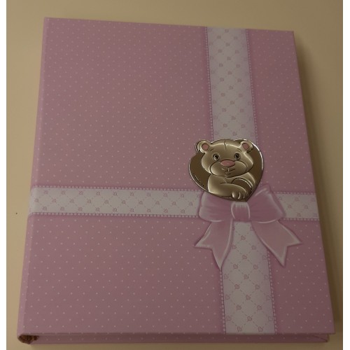 album rosa con orsetto