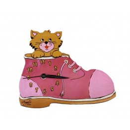 Orologio gattino nella scarpa
