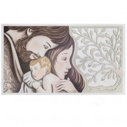 Quadro sacra famiglia grande legno